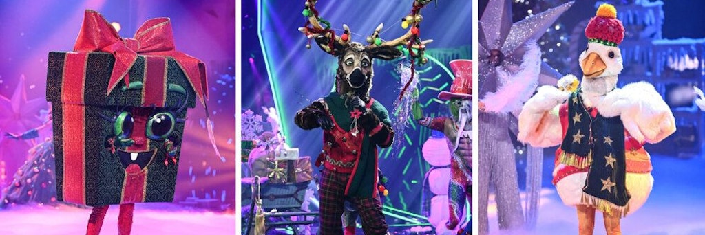 Das Geschenk, das Rentier und die Gans treten bei der Weihnachtsshow von „The Masked Singer“ gegeneinander an.