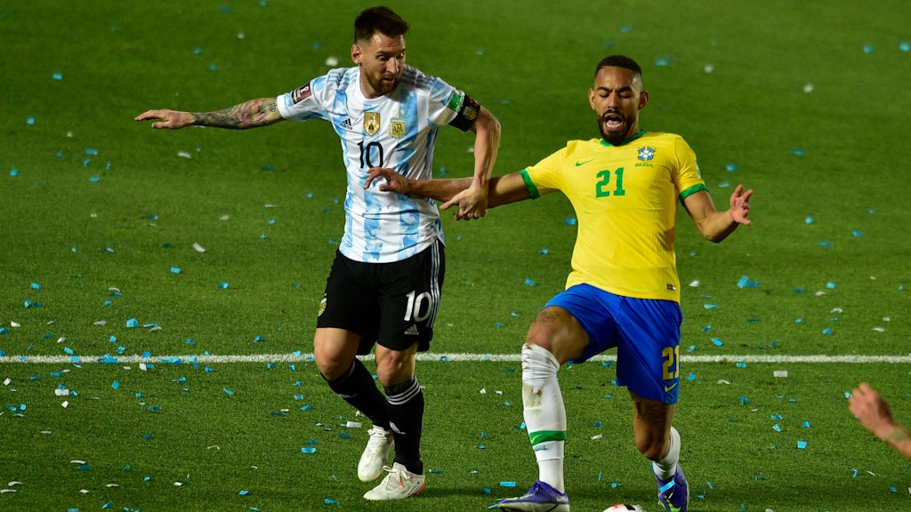 Matheus Cunha machte seit seinem Hertha-Abschied vier Spiele für Brasiliens A-Nationalmannschaft, spielte zuletzt in der WM-Quali gegen Messi und Argentinien. 