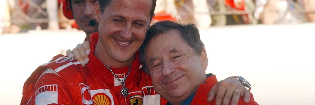 Seit gemeinsamen Zeiten bei Ferrari mehr als nur gute Freunde: Michael Schumacher und Ex-Teamchef Jean Todt. 