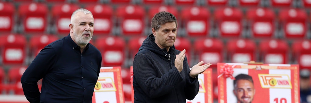 Präsident Dirk Zingler und Manager Oliver Ruhnert haben aus Union einen starken Bundesligisten gemacht.