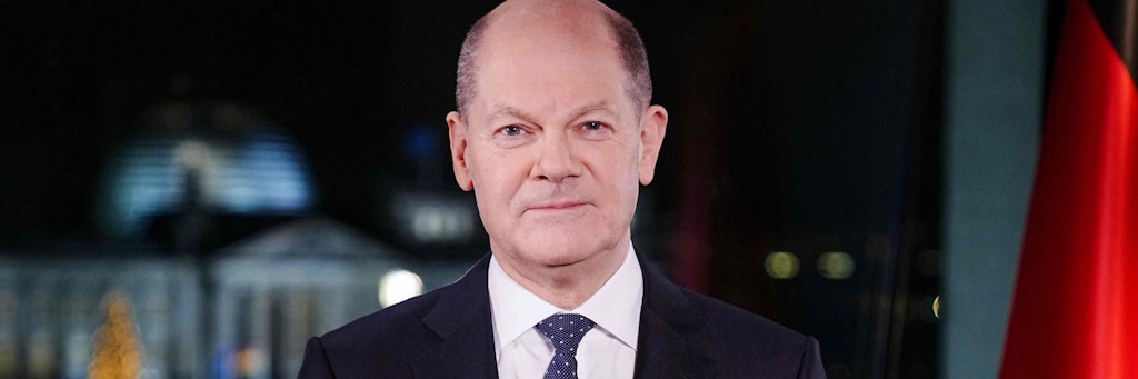 Bundeskanzler Olaf Scholz in seiner ersten Neujahresansprache.