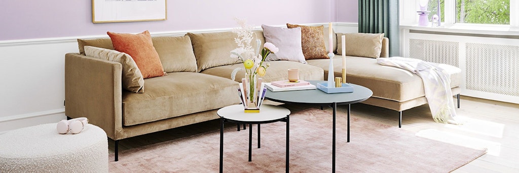 Modulsofa VINCENT in Velour Matt Beige für 2.097 €.