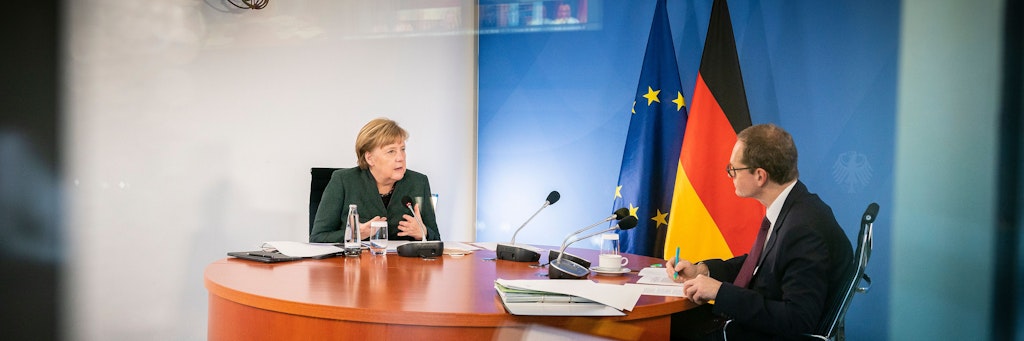 Bundeskanzlerin Angela Merkel und Berlins Regierender Bürgermeister Michael Müller