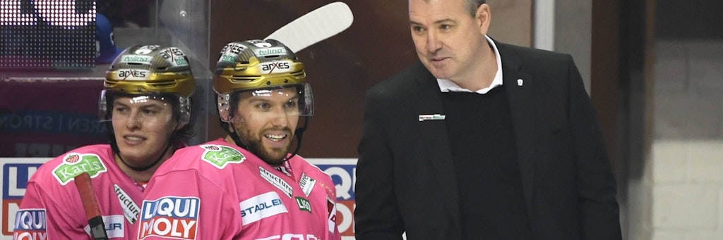 Glückliche Eisbären-Gesichter, wohin man schaut: (v. l.) Luks Reichel, Zach Boychuk, Serge Aubin.