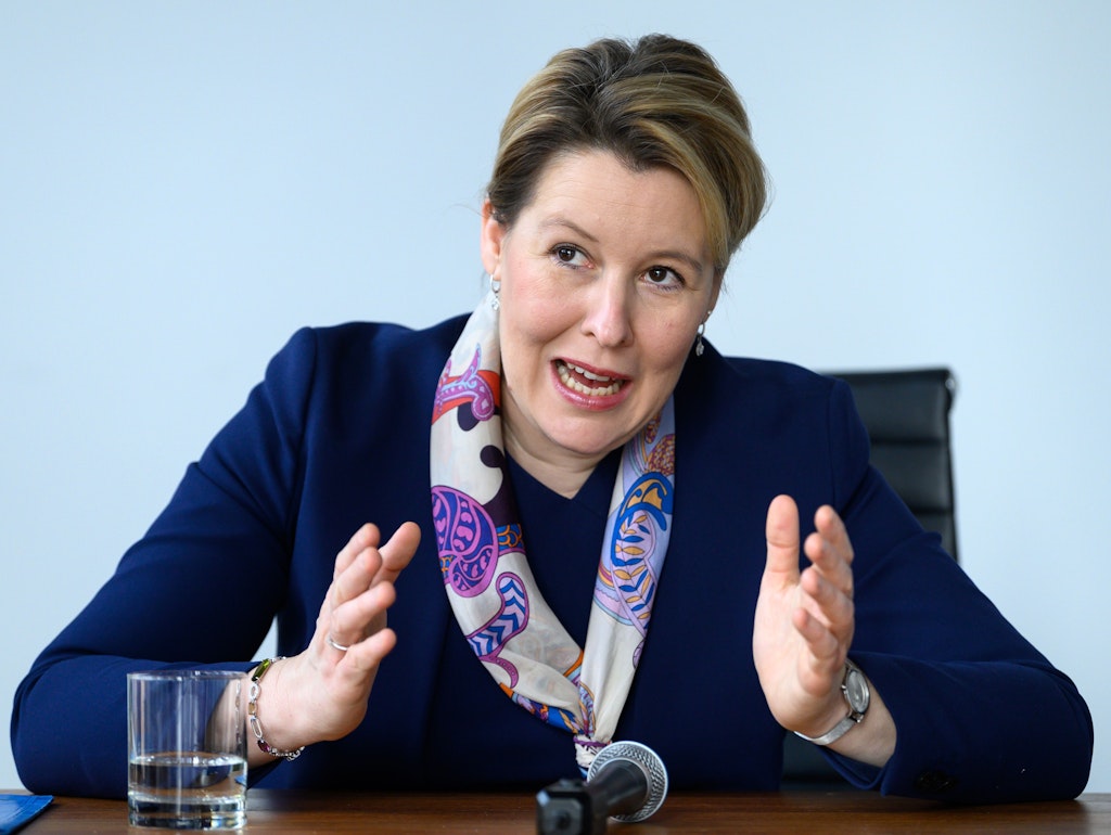 Franziska Giffey (SPD), Bundesfamilienministerin. 