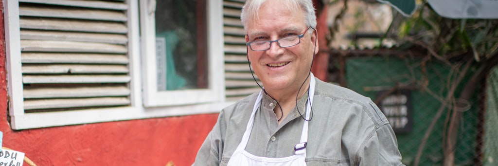 Claus Euler (65) verkauft sein deutsches Brot auch auf Wochenmärkten.