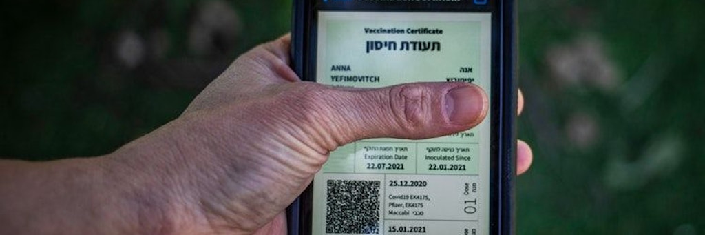 Die israelische Impfpass-App Grüner Pass.