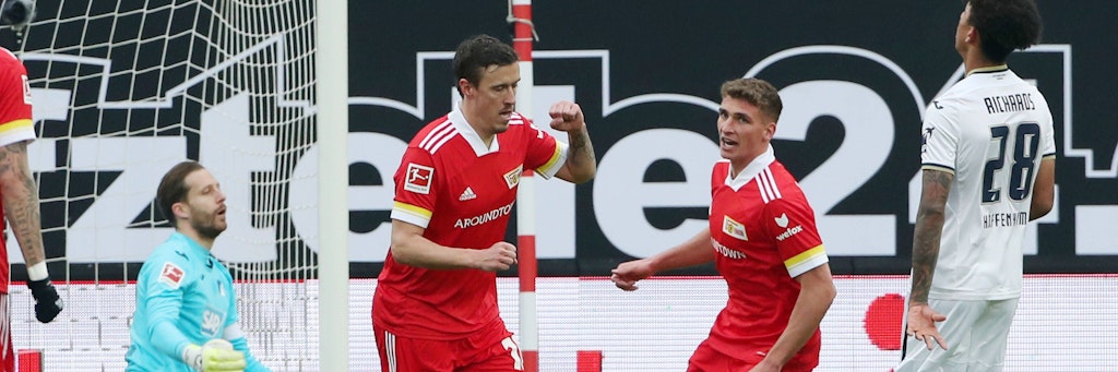 Max Kruse jubelt bei seinem Comeback über seinen siebten Saisontreffer für Union.