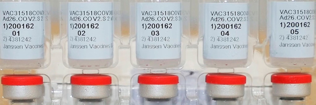 Ein von Johnson & Johnson veröffentlichtes Foto zum Covid-19-Impfstoff. 