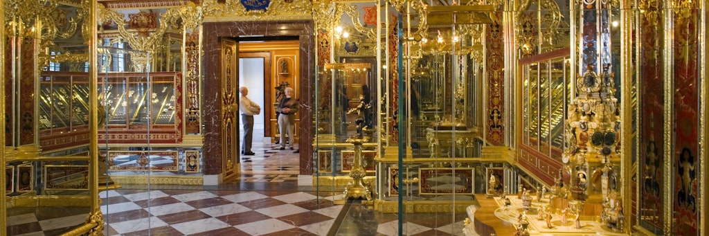 Juwelenzimmer im Grünen Gewölbe im Dresdner Residenzschloss