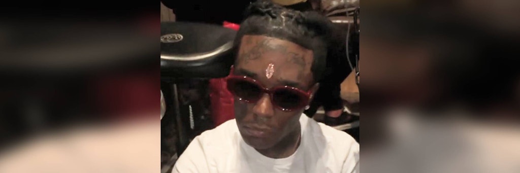 Rapper Lil Uzi Vert zeigt sich mit seinem neuen Stirn-Diamanten.