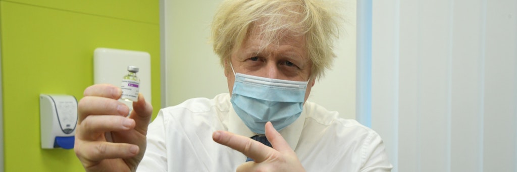 Der britische Premier Boris Johnson feiert Impferfolge, an denen jedoch die EU maßgeblich beteiligt ist. 