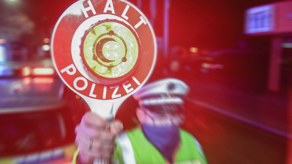 Polizei im Einsatz. 