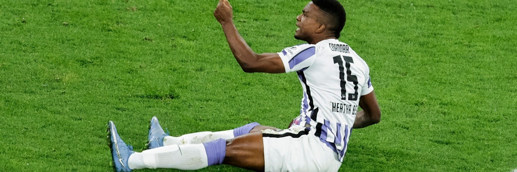 Jhon Cordoba auf dem Boden der Tatsachen. Mit seinen Sturmkollegen gab es in der zweiten Halbzeit keine Torchance für Hertha.