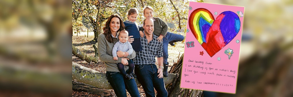 Die Kinder von William und Kate haben am Muttertag Karten an ihre Oma Diana geschrieben.
