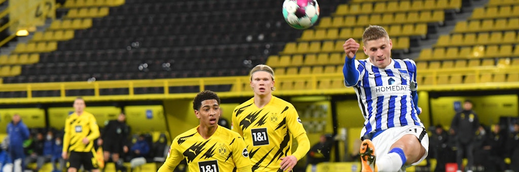 Marton Dardai behielt auch in Dortmund gegen Jude Bellingham und Erling Haaland die Übersicht.