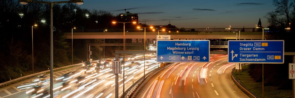 Die Berliner Stadtautobahn.
