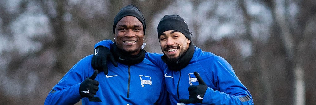 Zwei Spieler, die es am Sonntag gegen Leverkusen richten sollen: Stürmer Jhon Cordoba und Spielmacher Matheus Cunha (r.). 