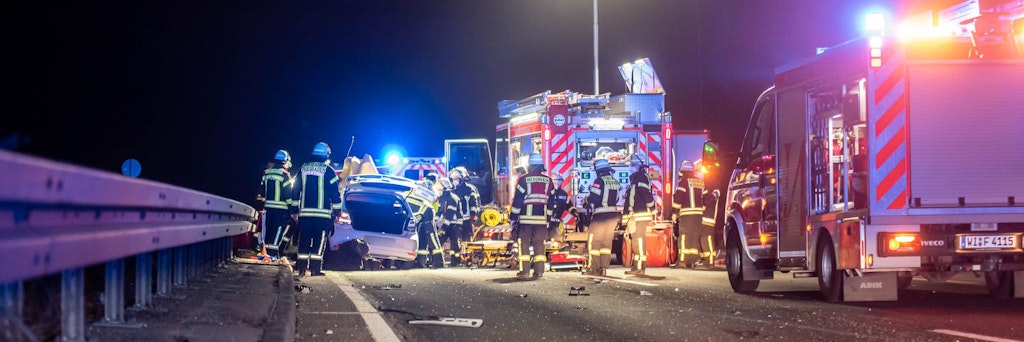 Die Unfallstelle auf der A3.