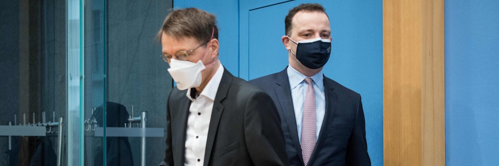 Gesundheitsminister Jens Spahn (CDU, r.) und Karl Lauterbach (SPD) informierten über die Corona-Lage.