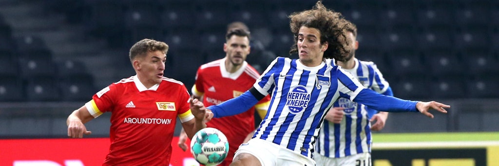 Unions Grischa Prömel (l.) und Herthas Matteo Guendouzi dürfen am Ostersonntag im Derby gegeneinander antreten. 