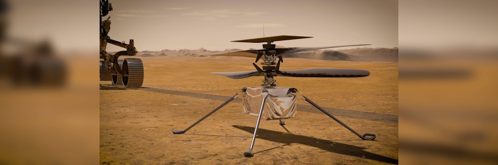 Der Hubschrauber „Ingenuity“ soll bald über den Mars fliegen.