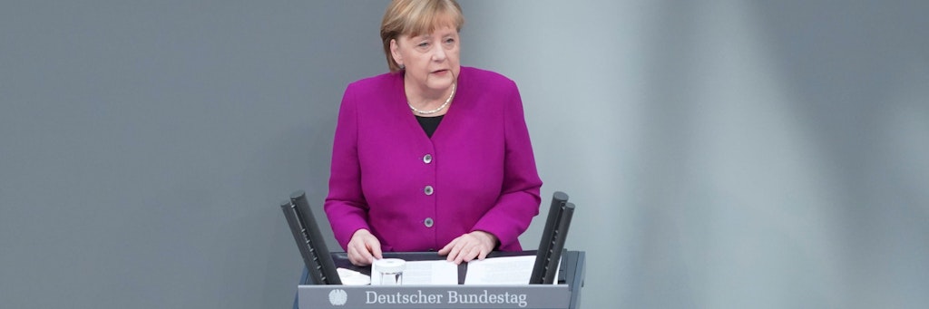 Angela Merkel bei ihrer Regierungserklärung.