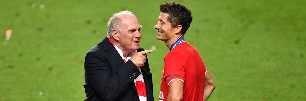 Junge, du schaffst das! Uli Hoeneß traut Robert Lewandowski 41 Tore zu.
