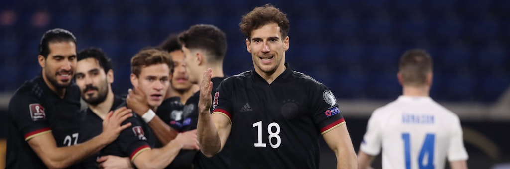 Leon Goretzka war einer der Besten beim 3:0 gegen Island. Er bildete ein dynamisches Mittelfeldtrio mit Kimmich und Gündogan.