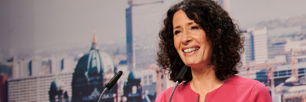  Bettina Jarasch, frühere Landesvorsitzende von Bündnis 90/Die Grünen in Berlin.