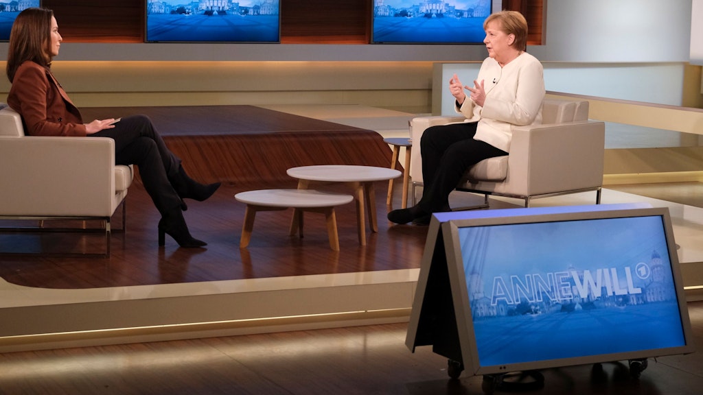 In der ARD-Talkshow „Anne Will“ wandte sich Kanzlerin Angela Merkel (CDU) an die Öffentlichkeit, um die Länder zu tadeln. 
