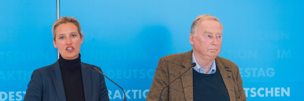 Alice Weidel und Alexander Gauland, Co-Vorsitzende der AfD-Bundestagsfraktion.