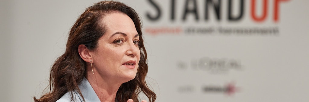 Schauspielerin Natalia Wörner engagiert sich für ein Trainingsprogramm gegen Belästigung in der Öffentlichkeit.