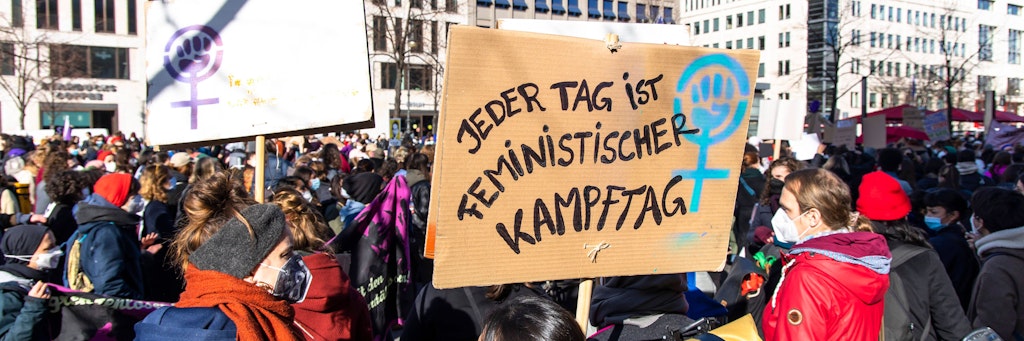 Demonstration zum Internationalen Frauentag in Berlin