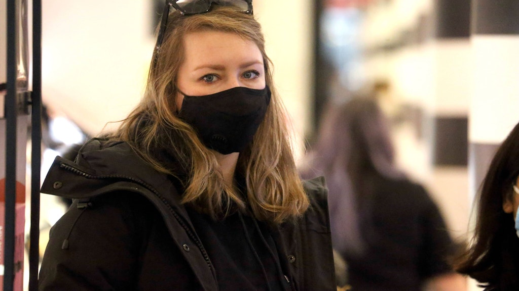 Anna Sorokin im Februar beim Shoppen in New York.