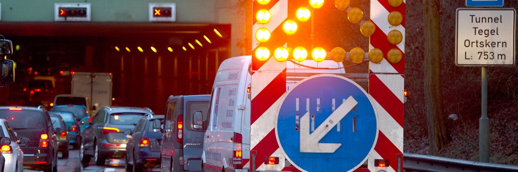 Der Tunnel unter dem Zentrum von Tegel muss wegen Straßenschäden immer wieder einmal gesperrt werden.