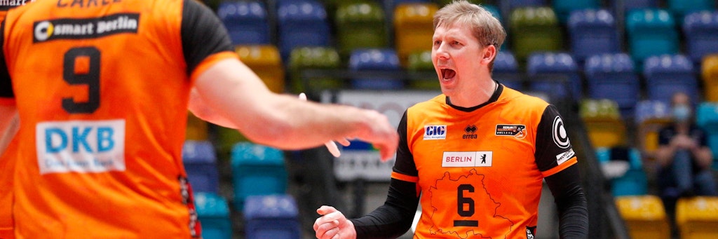 Konzentriert und engagiert: der russische BR Volleys-Kapitän Sergej Grankin.