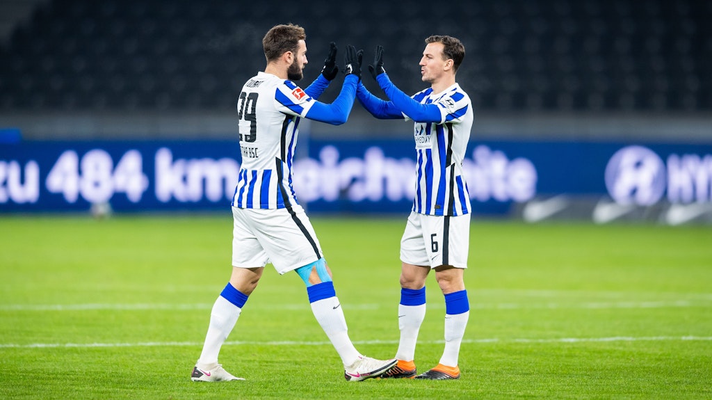 Tousart und Vladimir Darida (r.) kehren in Mainz ins Hertha-Team zurück und sollen für Torgefahr sorgen. 