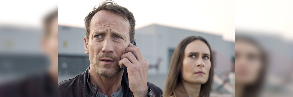 Tatort-Kommissar Falke (Wotan Wilke Möhring) mit Kollegin Katia (Anja Taschenberg).