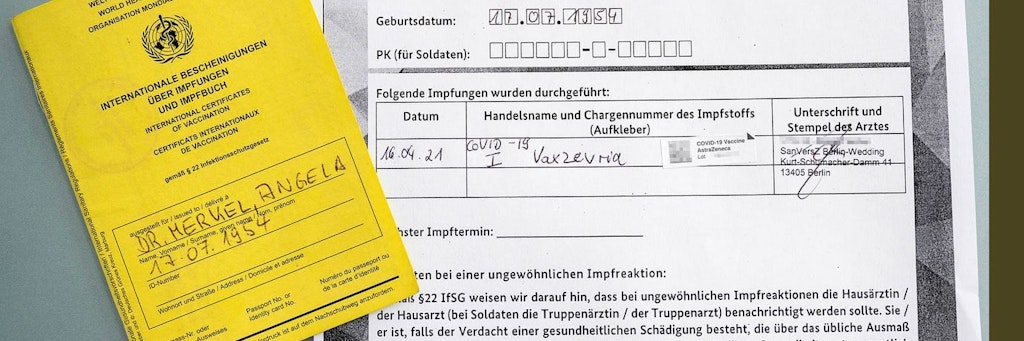 Der Impfpass der Kanzlerin.