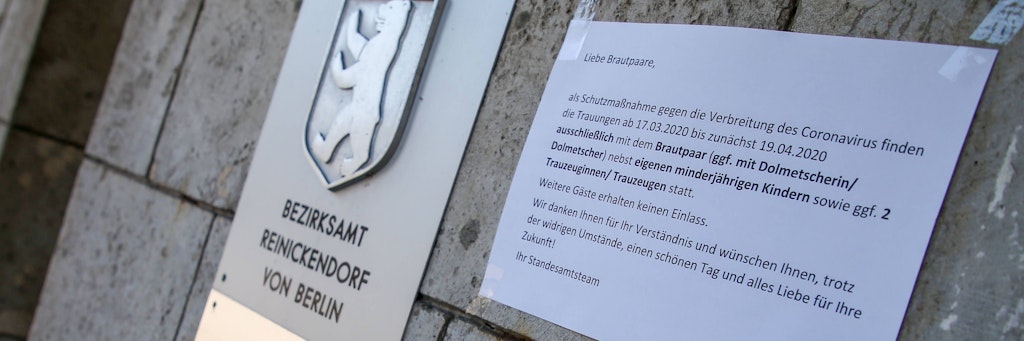 Das Bürgeramt im Rathaus Reinickendorf bleibt wegen mindestens eines Corona-Falls bis 27. April 2021 geschlossen.