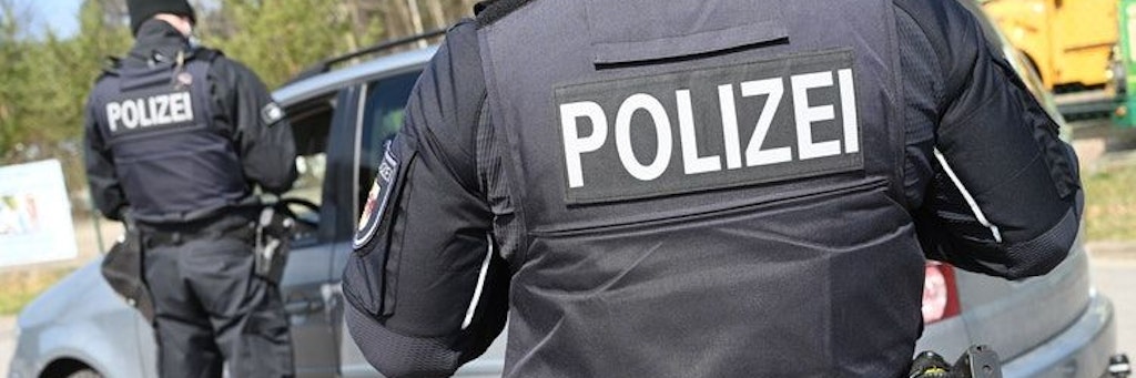 Corona-Kontrolle der Polizei in Mecklenburg-Vorpommern.