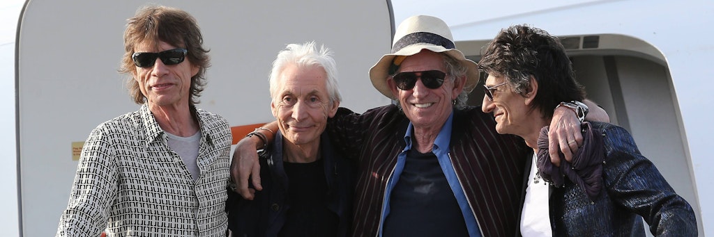 Je oller ... Die Rolling Stones, unbestritten eine der besten Rock- und Bluesbands der Welt: Mick Jagger, Charlie Watts, Keith Richards und Ron Wood. 