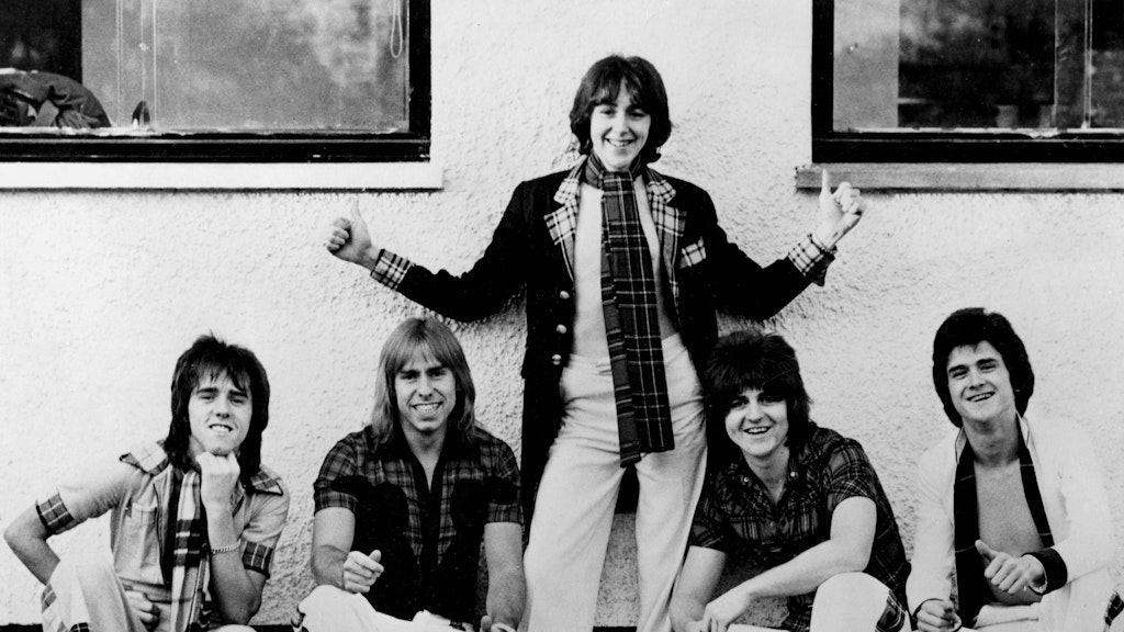 Die Bay City Rollers in den 70ern: Stuart Woody Wood, Derek Longmuir, Ian Mitchell, Eric Faulkner und Leslie McKeown (v.l.n.r.) imago