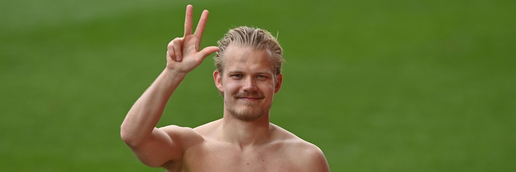 Drei Tore für drei Punkte: Joel Pohjanpalo feiert seinen Hattrick gegen Bremen.