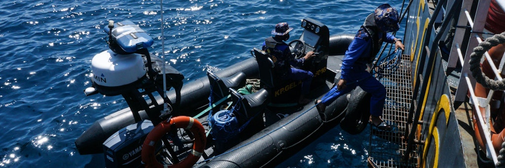 Ein Suchtrupp bei der Suche nach dem vermissten U-Boot „KRI Nanggala 402“. 