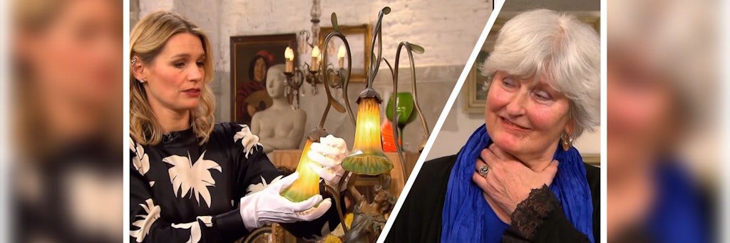 Gabriele Bottenberg erhofft sich einen guten Preis für diese Lampe. Aber es gibt eine traurige Überraschung. 