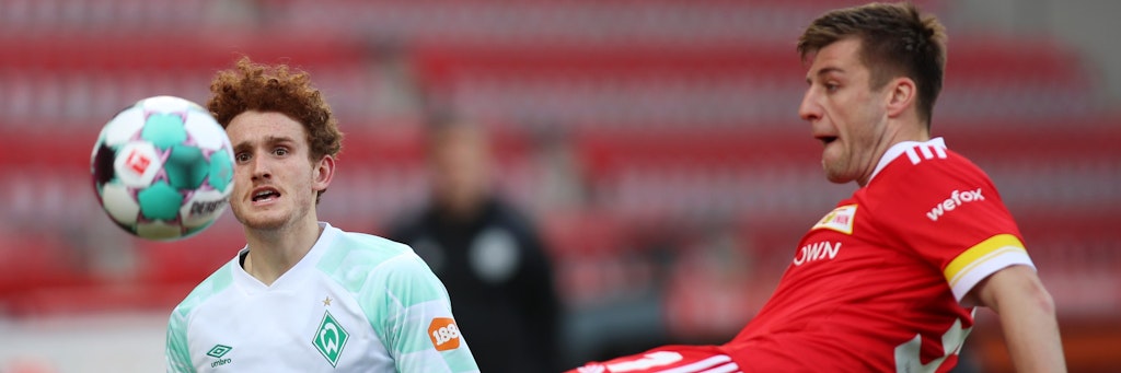 Weiterhin voll fokussiert: Unions Robin Knoche (l.). 