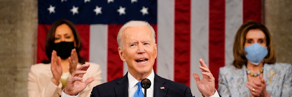 US-Präsident Joe Biden versprach in seiner Rede Millionen neuer Jobs.