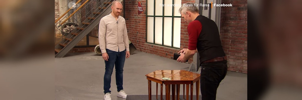 Gehen für 250 Euro über den „Bares für Rares“-Händlertisch: die musikalischen Tische.